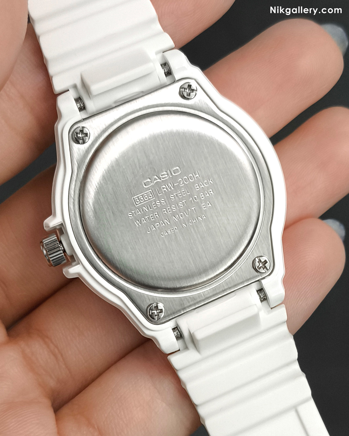 پشت قاب ساعت زنانه کاسیو استیل ضد زنگ با موتور ژاپنی