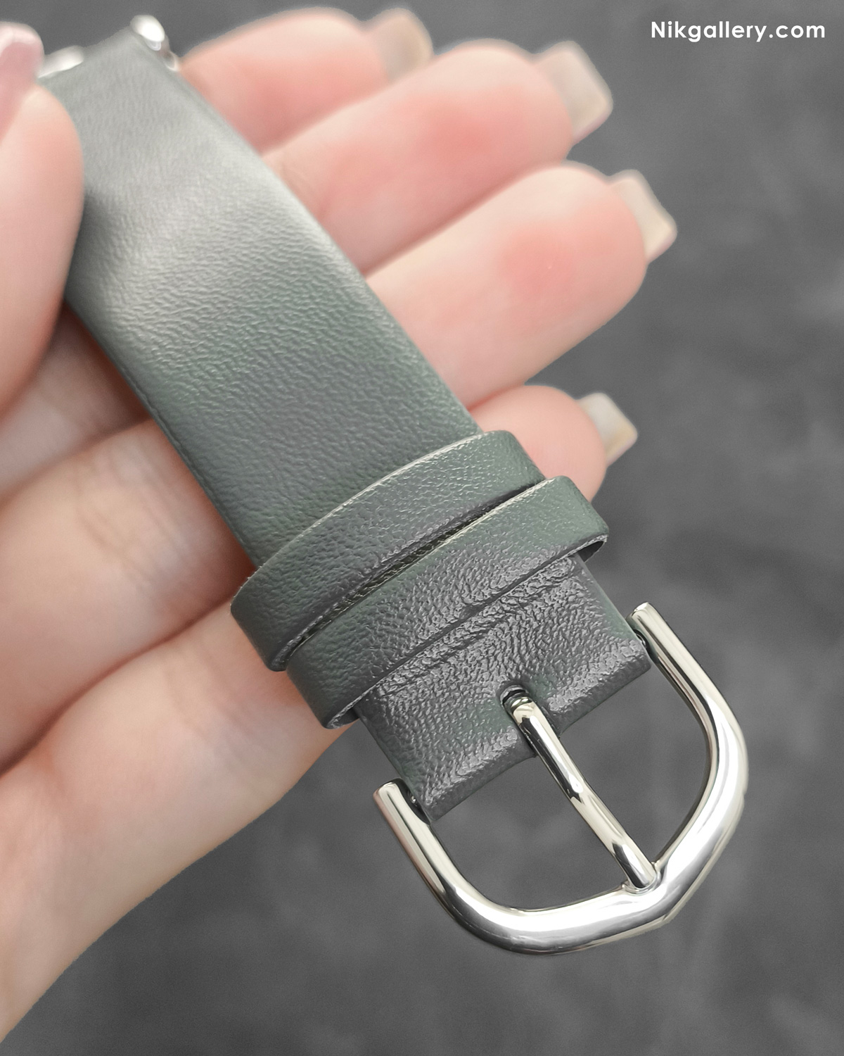 بند چرمی طوسی رنگ ساعت کاسیو