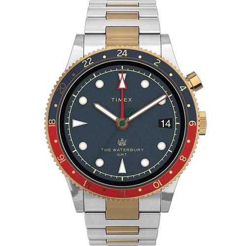 ساعت تایمکس با صفحه سرمه ای و تقویم دار