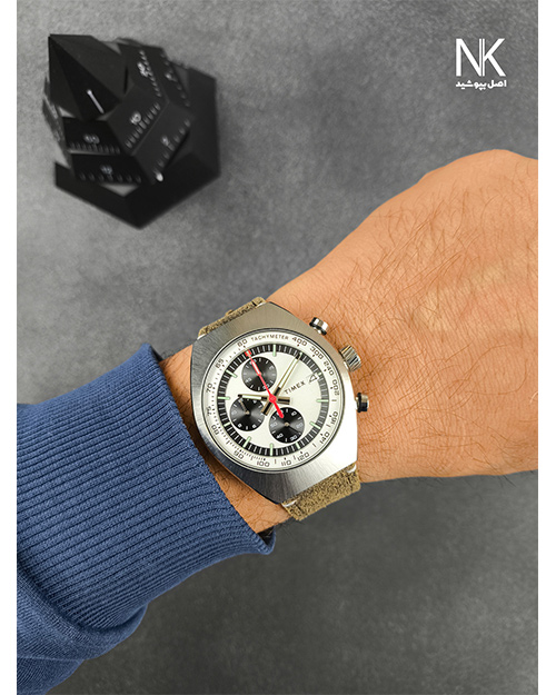 ساعت تایمکس مردانه با بند چرم و کرنوگراف دار و تقویم دار 